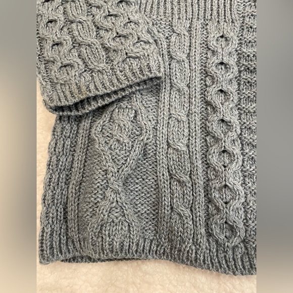 Aran Sweater Market blue cabled cardigan - Picture 2 of 14